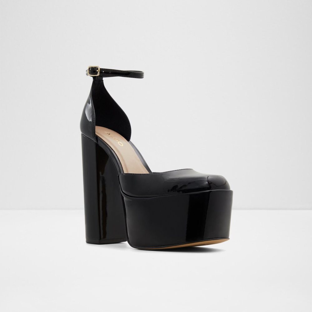 Dámské Boty Na Platformy Aldo Craybaen Ankle strap heeled shoe - Plateforme Černé | 81694ELHA