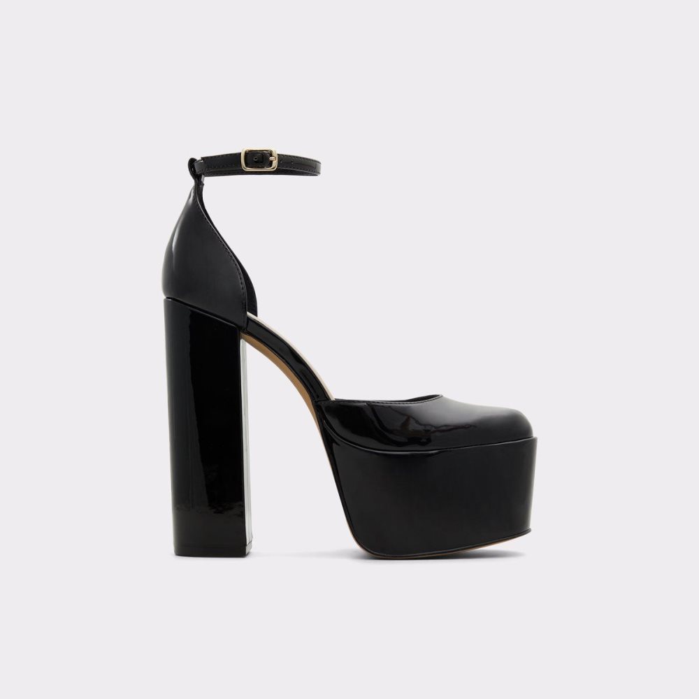 Dámské Boty Na Platformy Aldo Craybaen Ankle strap heeled shoe - Plateforme Černé | 81694ELHA