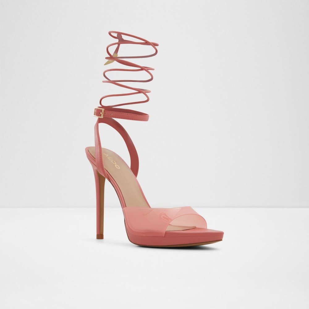 Dámské Boty Na Platformy Aldo Docilla Strappy heeled sandal - Stiletto platform Růžové | 34921IRGV