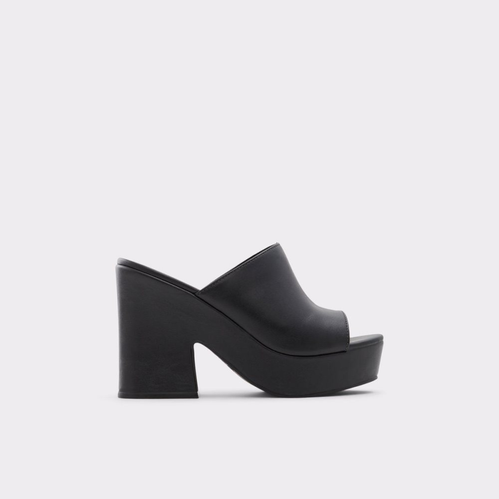 Dámské Boty Na Platformy Aldo Ellara High heel slide sandal - Block heel Černé | 52931TAIE