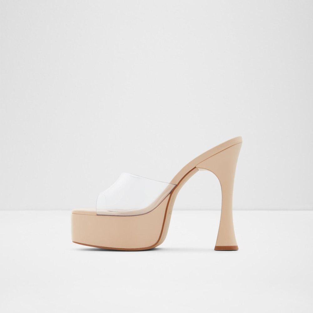 Dámské Boty Na Platformy Aldo Faraah High heel sandal - Block heel Clear | 60213ROCP