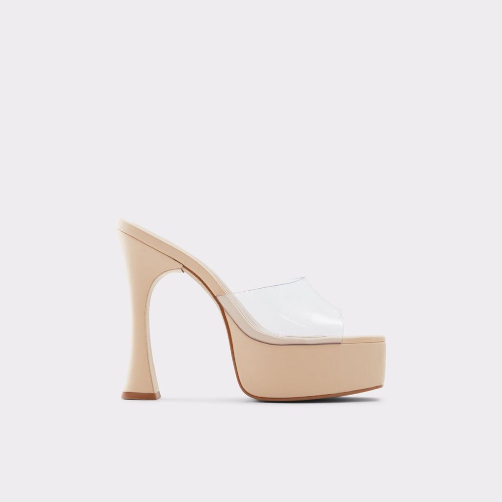 Dámské Boty Na Platformy Aldo Faraah High heel sandal - Block heel Clear | 60213ROCP