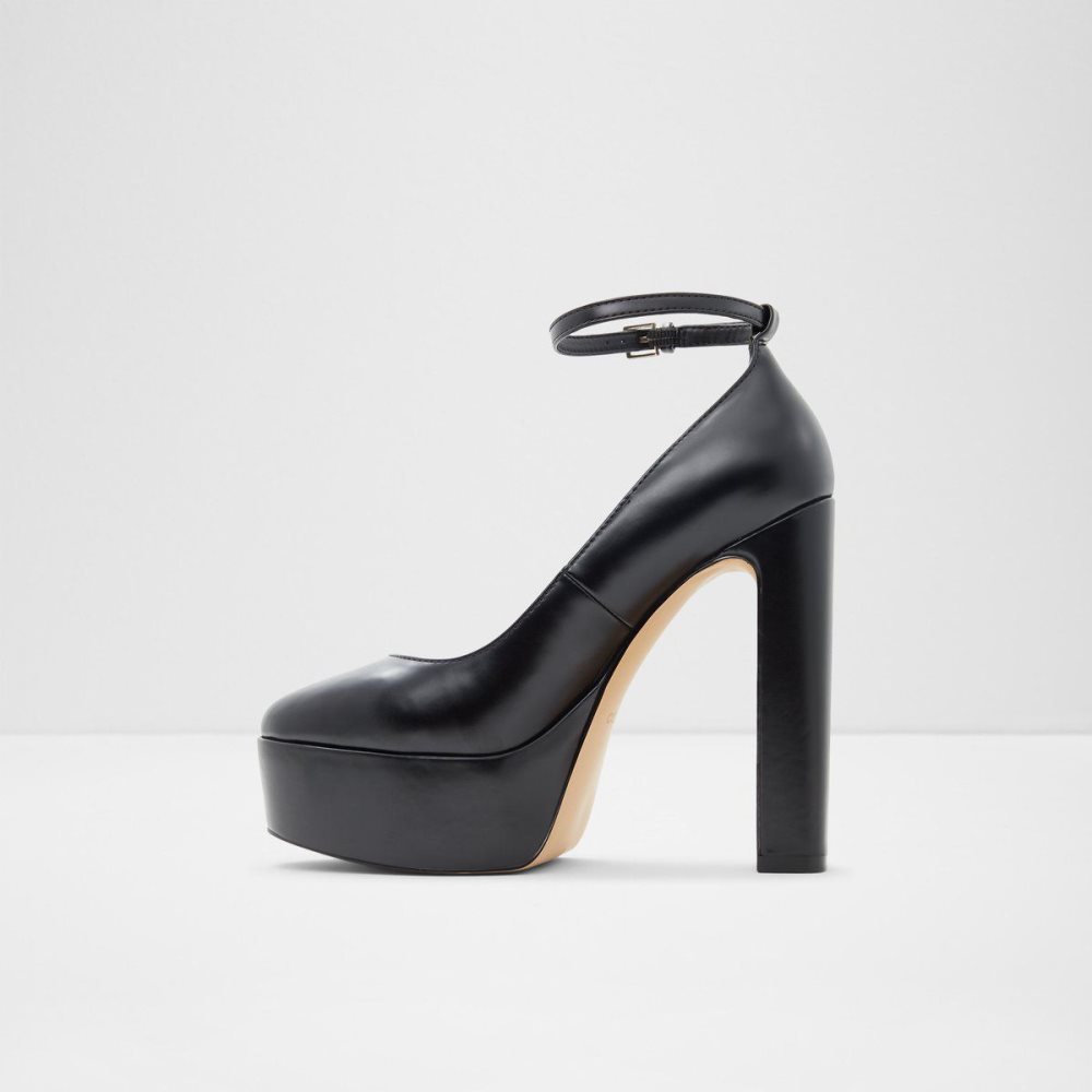 Dámské Boty Na Platformy Aldo Fonda Ankle strap heeled shoe - Plateforme Černé | 01597UGXY