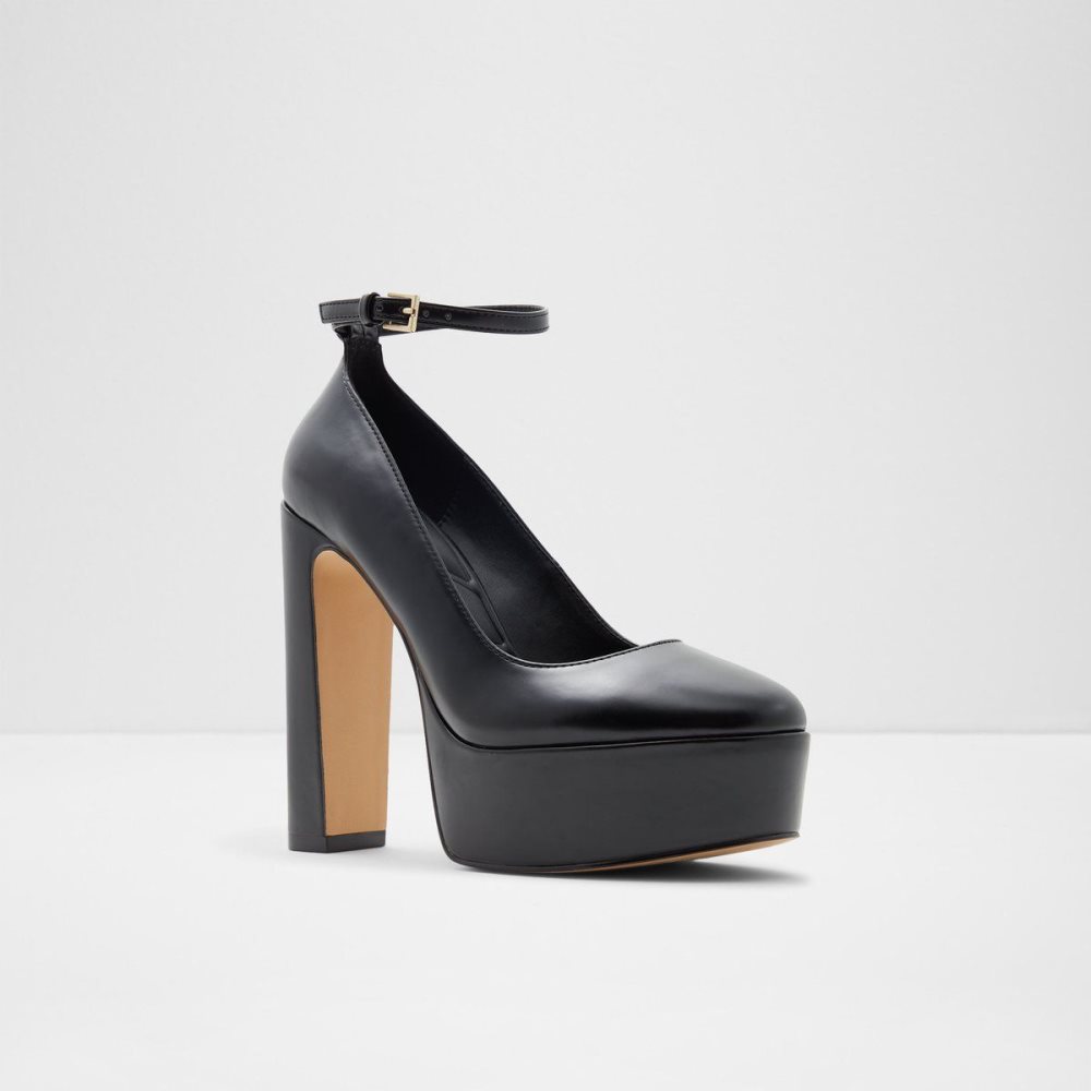 Dámské Boty Na Platformy Aldo Fonda Ankle strap heeled shoe - Plateforme Černé | 01597UGXY