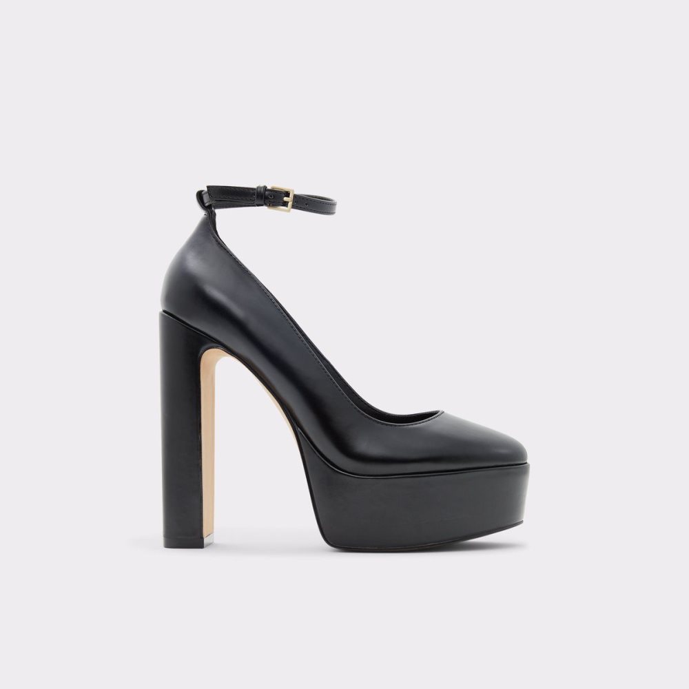 Dámské Boty Na Platformy Aldo Fonda Ankle strap heeled shoe - Plateforme Černé | 01597UGXY