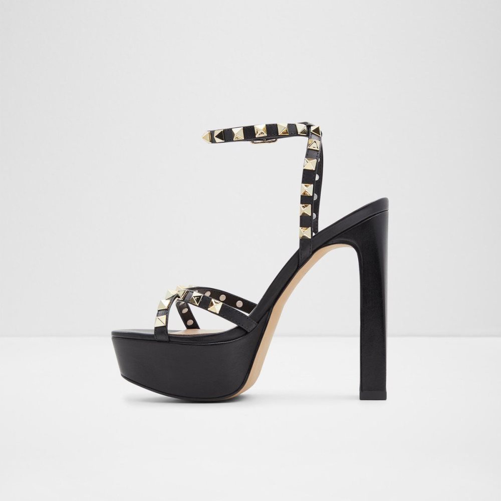 Dámské Boty Na Platformy Aldo Geegully Ankle strap heeled sandal - Plateforme Černé | 26097DTLC