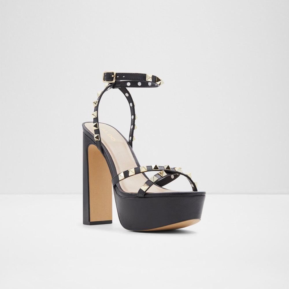 Dámské Boty Na Platformy Aldo Geegully Ankle strap heeled sandal - Plateforme Černé | 26097DTLC