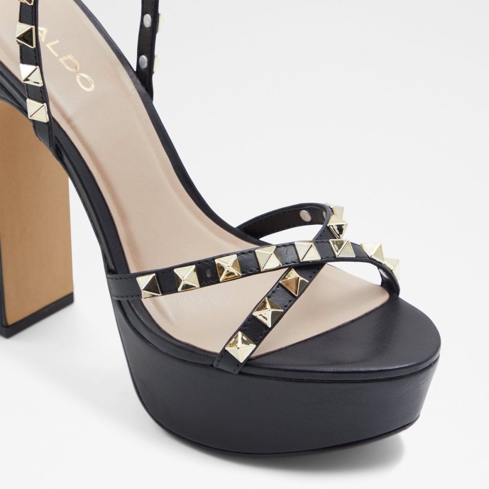 Dámské Boty Na Platformy Aldo Geegully Ankle strap heeled sandal - Plateforme Černé | 26097DTLC