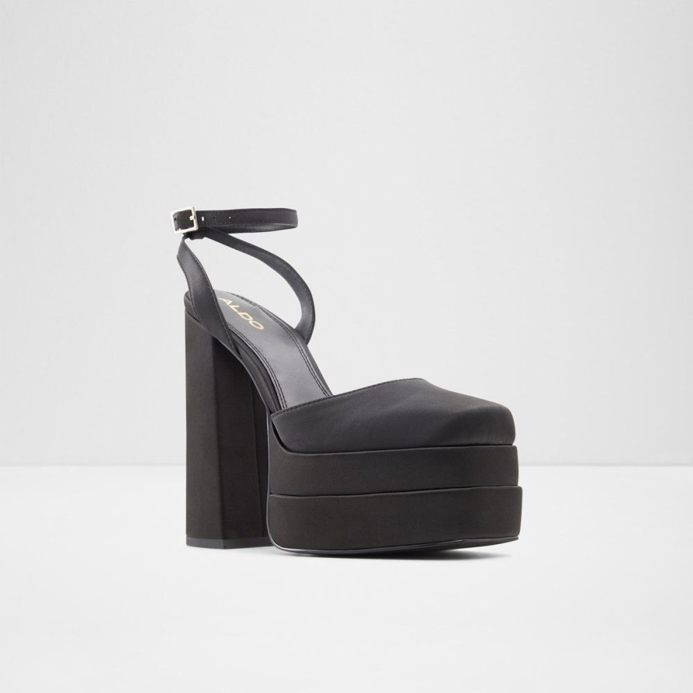 Dámské Boty Na Platformy Aldo Kersaudy Ankle strap heeled shoe - Plateforme Černé | 91850SMQO