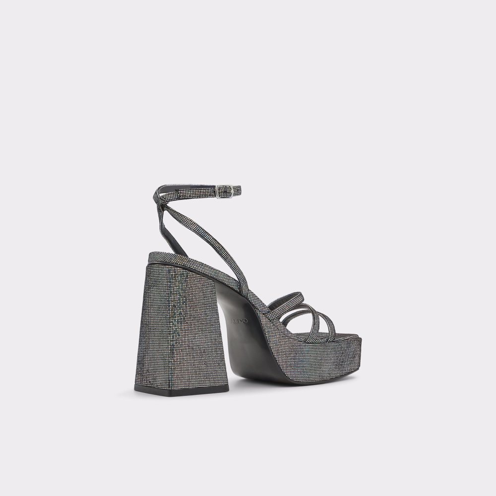 Dámské Boty Na Platformy Aldo Landabriver Strappy heeled sandal - Flatform Stříbrné | 76120JXSF