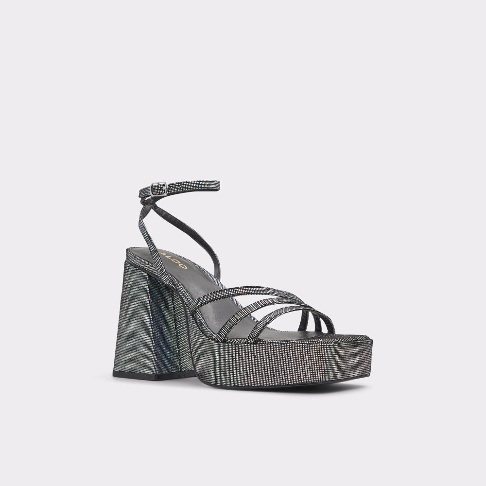 Dámské Boty Na Platformy Aldo Landabriver Strappy heeled sandal - Flatform Stříbrné | 76120JXSF