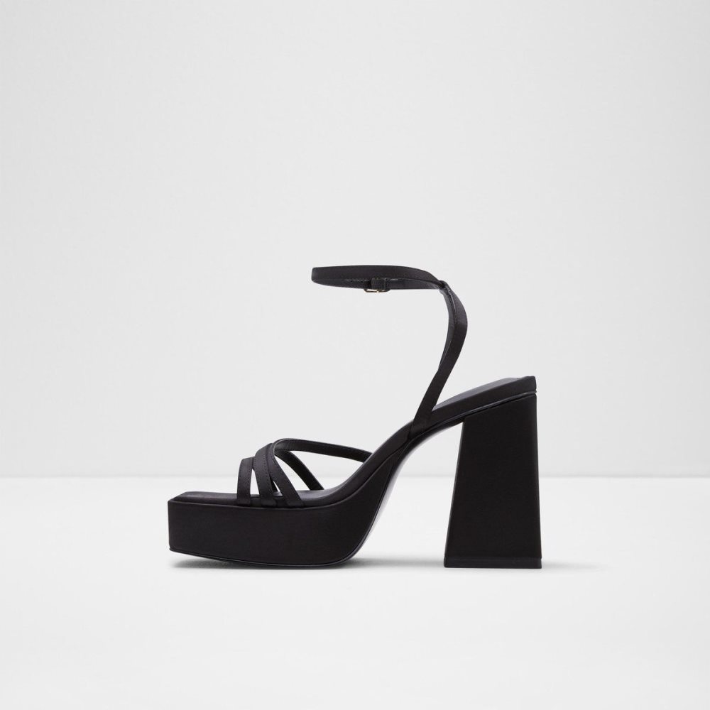 Dámské Boty Na Platformy Aldo Landabriver Strappy heeled sandal - Plateforme Černé | 94126ESPQ