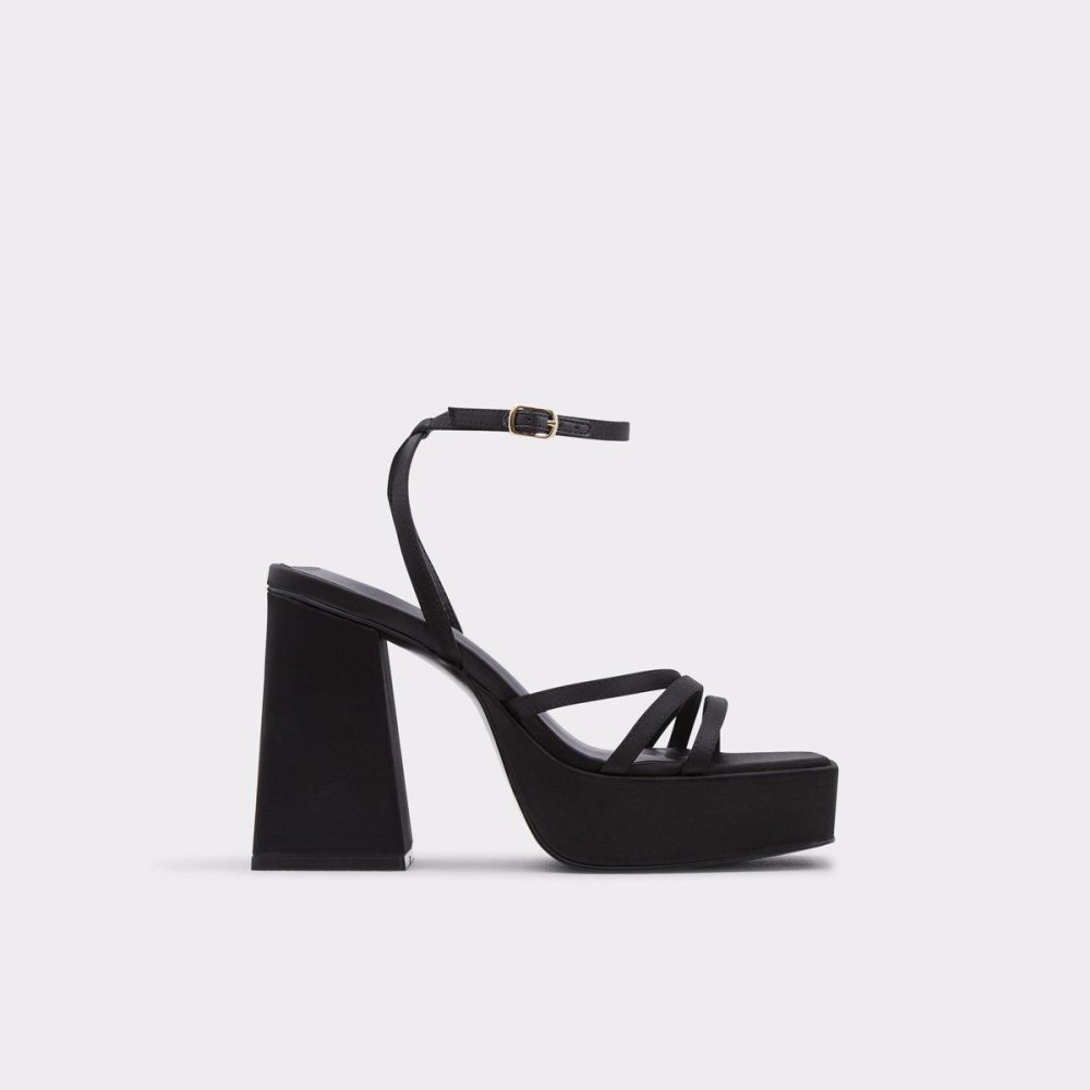 Dámské Boty Na Platformy Aldo Landabriver Strappy heeled sandal - Plateforme Černé | 94126ESPQ