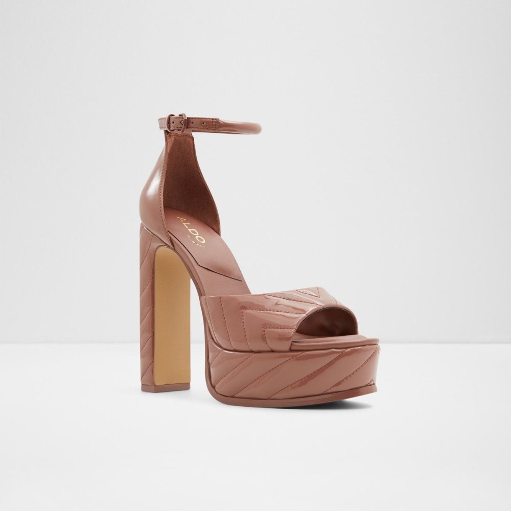 Dámské Boty Na Platformy Aldo Milena Ankle strap heeled sandal - Plateforme Červené | 52690BISF