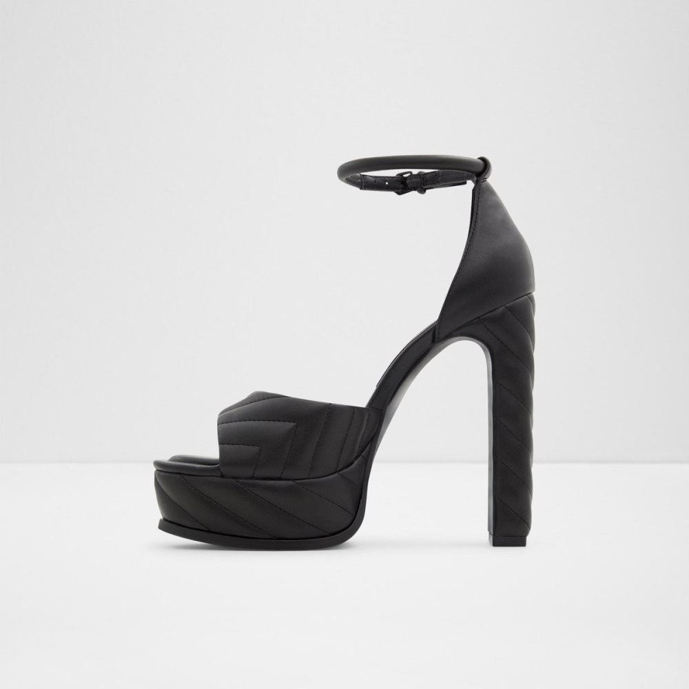 Dámské Boty Na Platformy Aldo Milena Ankle strap heeled sandal - Plateforme Černé | 71043EOMU