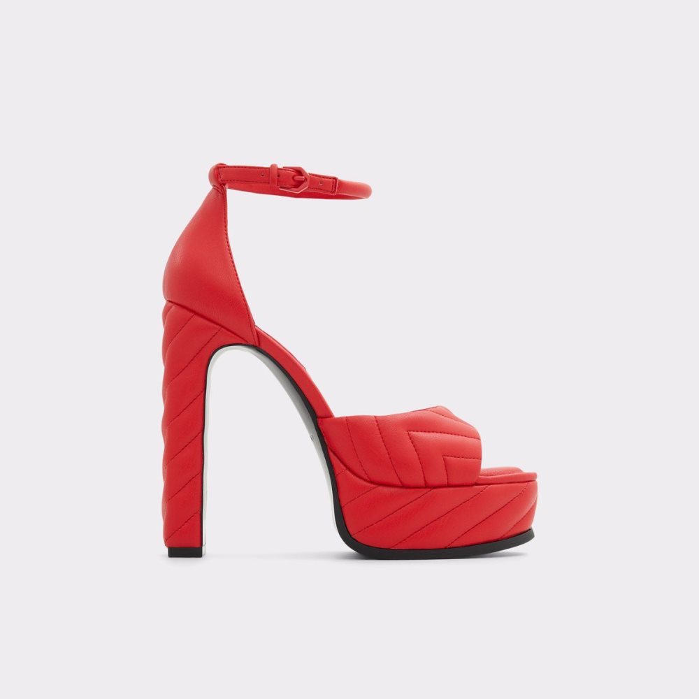 Dámské Boty Na Platformy Aldo Milena Ankle strap heeled sandal - Plateforme Červené | 04139KTRV