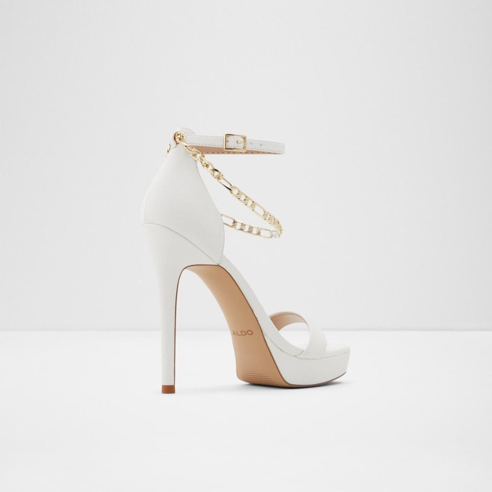 Dámské Boty Na Platformy Aldo Scarlettchain Heeled sandal - Stiletto heel Bílé | 83724SFCK