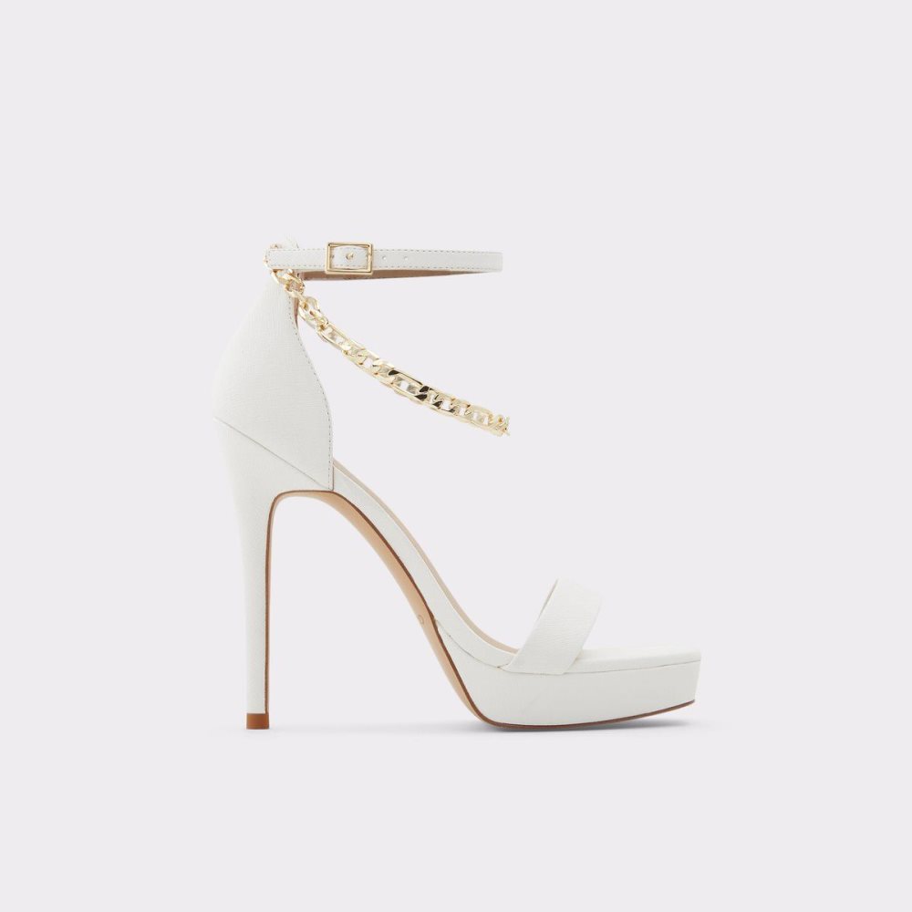 Dámské Boty Na Platformy Aldo Scarlettchain Heeled sandal - Stiletto heel Bílé | 83724SFCK