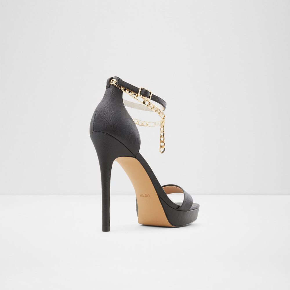 Dámské Boty Na Platformy Aldo Scarlettchain Heeled sandal - Stiletto heel Černé | 32950DALC