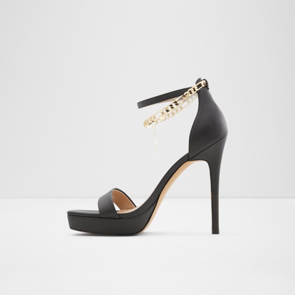 Dámské Boty Na Platformy Aldo Scarlettchain Heeled sandal - Stiletto heel Černé | 32950DALC