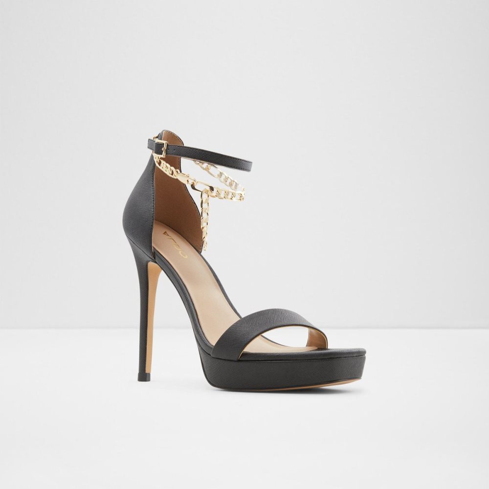 Dámské Boty Na Platformy Aldo Scarlettchain Heeled sandal - Stiletto heel Černé | 32950DALC