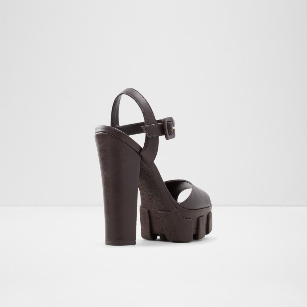 Dámské Boty Na Platformy Aldo Verrajan High heel sandal - Block heel Tmavě Hnědé | 89462ANOX