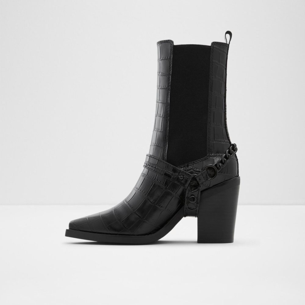 Dámské Chelsea Boty Aldo Campera Western ankle boot - Block heel Černé | 63541DWCZ