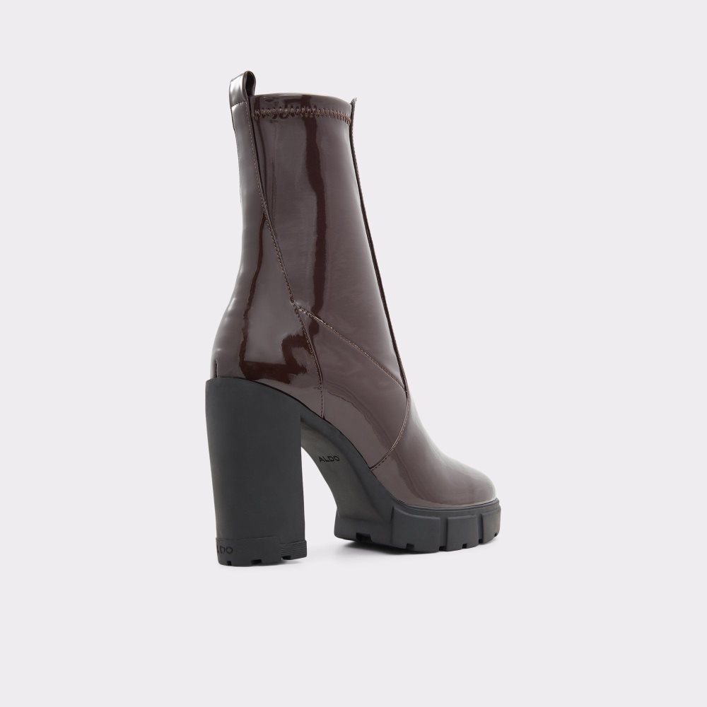 Dámské Kotníkové Boty Aldo Ilanna Ankle boot - Lug sole Tmavě Hnědé | 27601UYRK