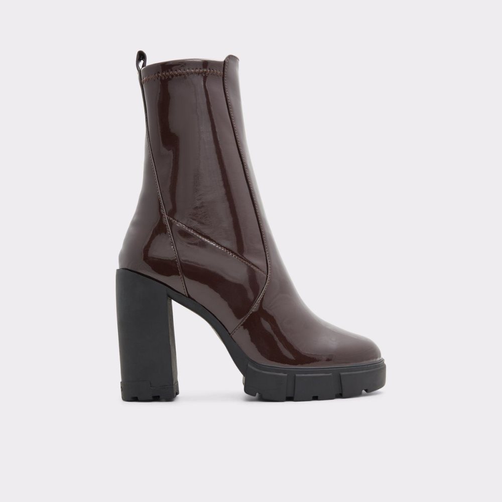 Dámské Kotníkové Boty Aldo Ilanna Ankle boot - Lug sole Tmavě Hnědé | 27601UYRK