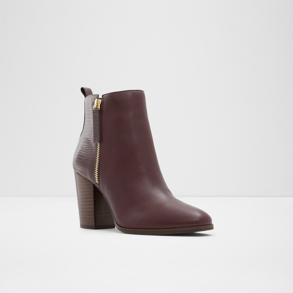 Dámské Kotníkové Boty Aldo Noemieflex Ankle boot - Block heel Tmavě Hnědé | 74931SNKE