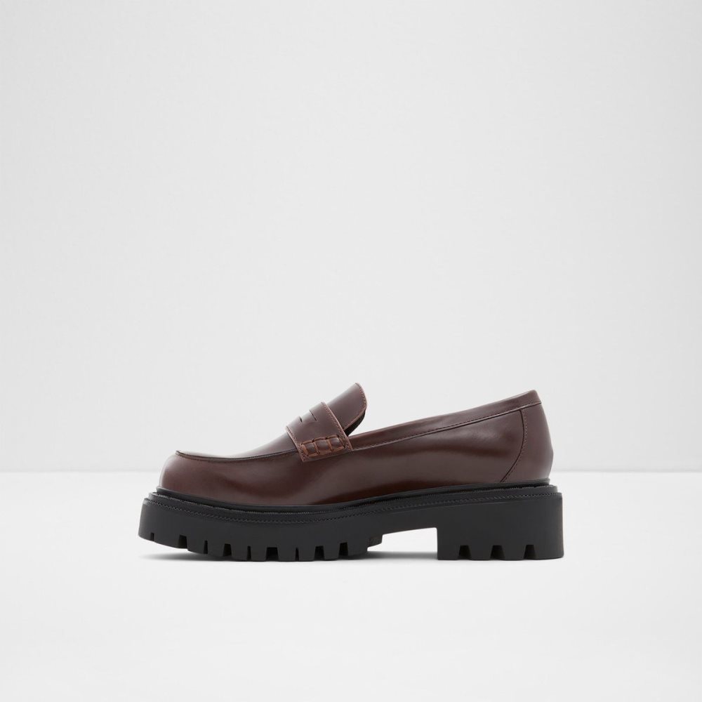 Dámské Loafers Aldo Bigstrut Loafer - Lug sole Tmavě Hnědé | 61045XDUO