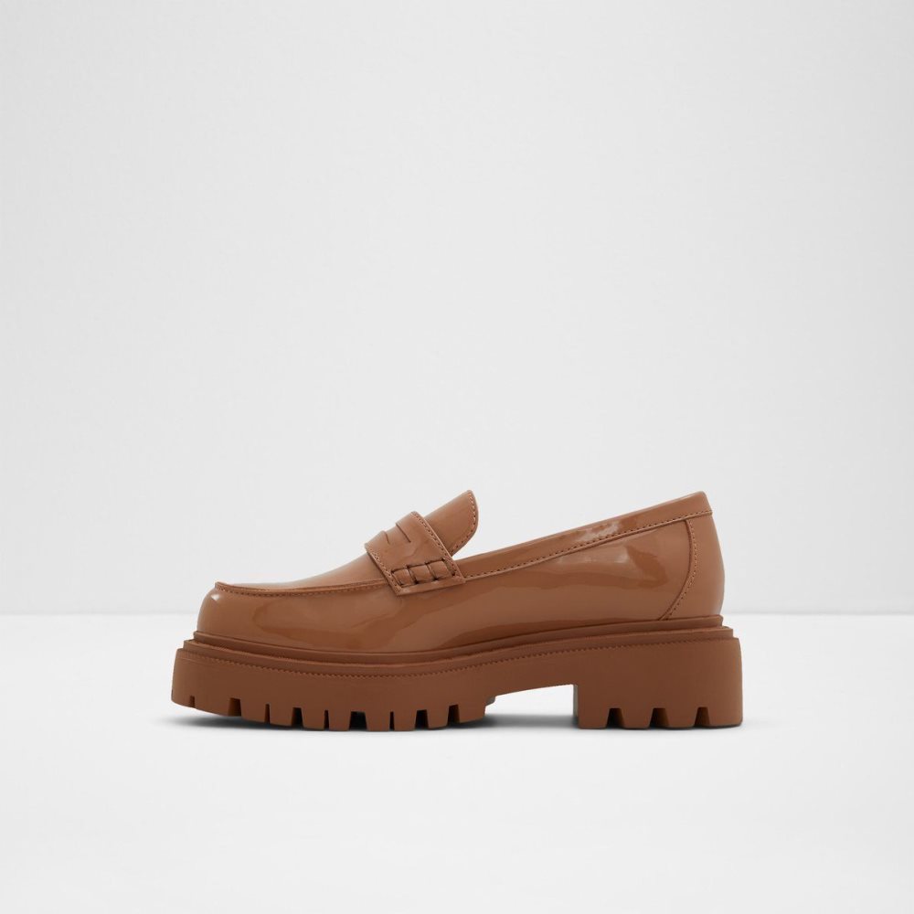 Dámské Loafers Aldo Bigstrut Loafer - Lug sole Tmavě Béžový | 63720VXGQ