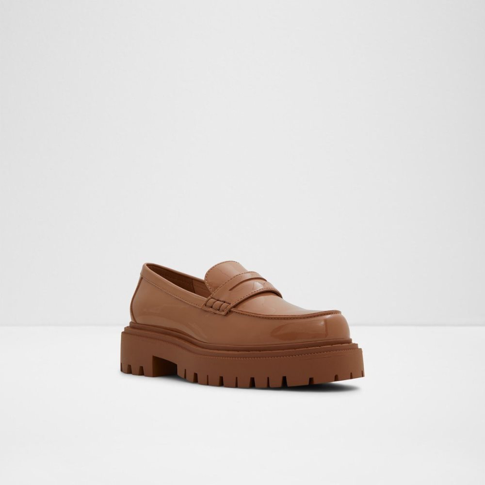 Dámské Loafers Aldo Bigstrut Loafer - Lug sole Tmavě Béžový | 63720VXGQ