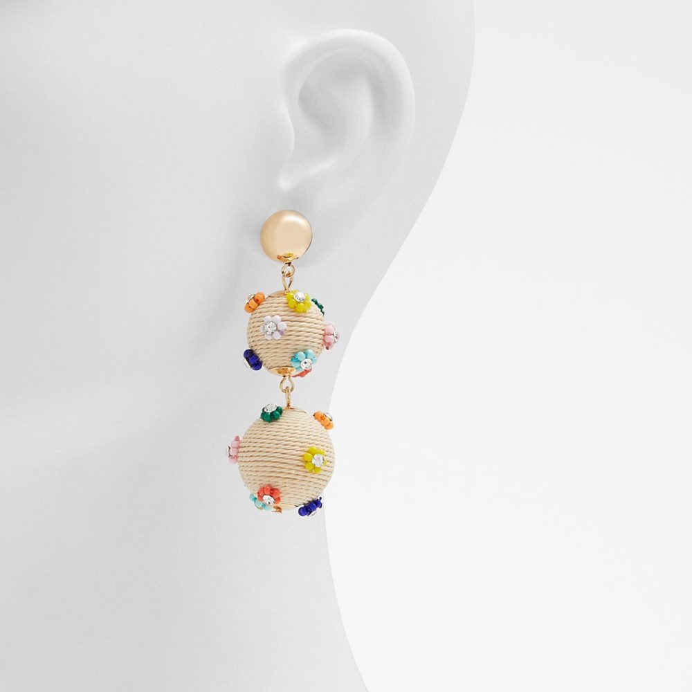 Dámské Náušnice Aldo Emblem Statement earrings Světle | 08947XKSL