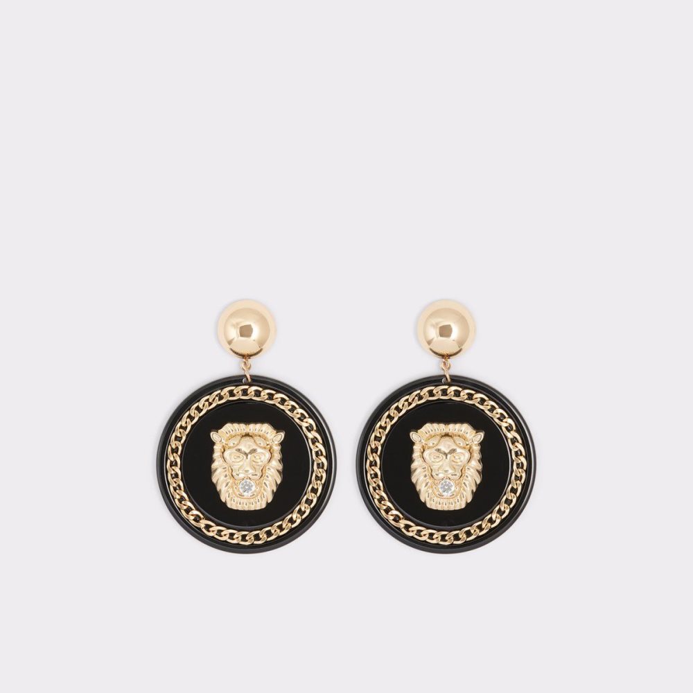 Dámské Náušnice Aldo Glibeth Pendant earrings Černé Zlaté | 58326SLNM