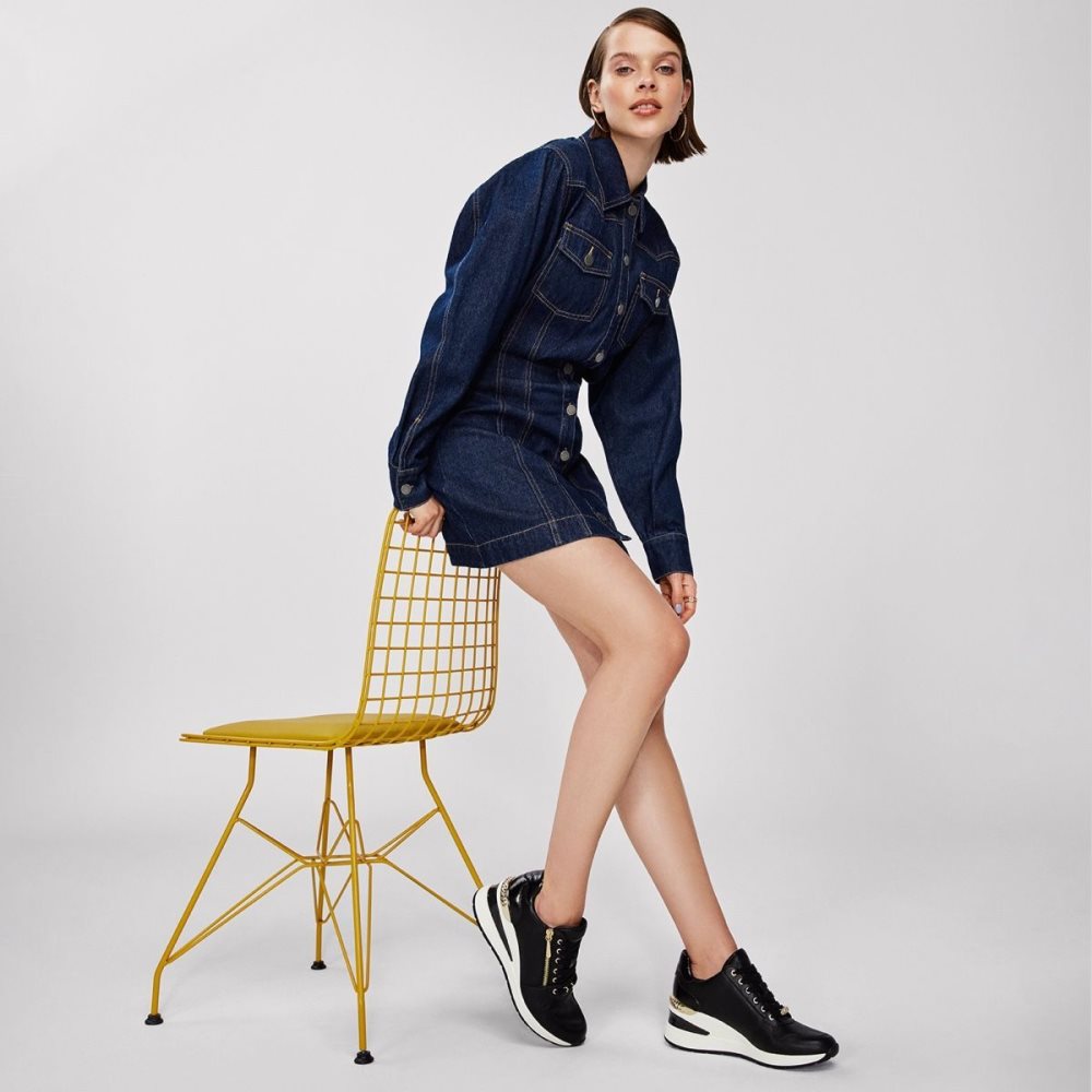 Dámské Perfect Pairings Aldo Adwiwiax Wedge sneaker - Wedge heel Černé | 03926BIVZ