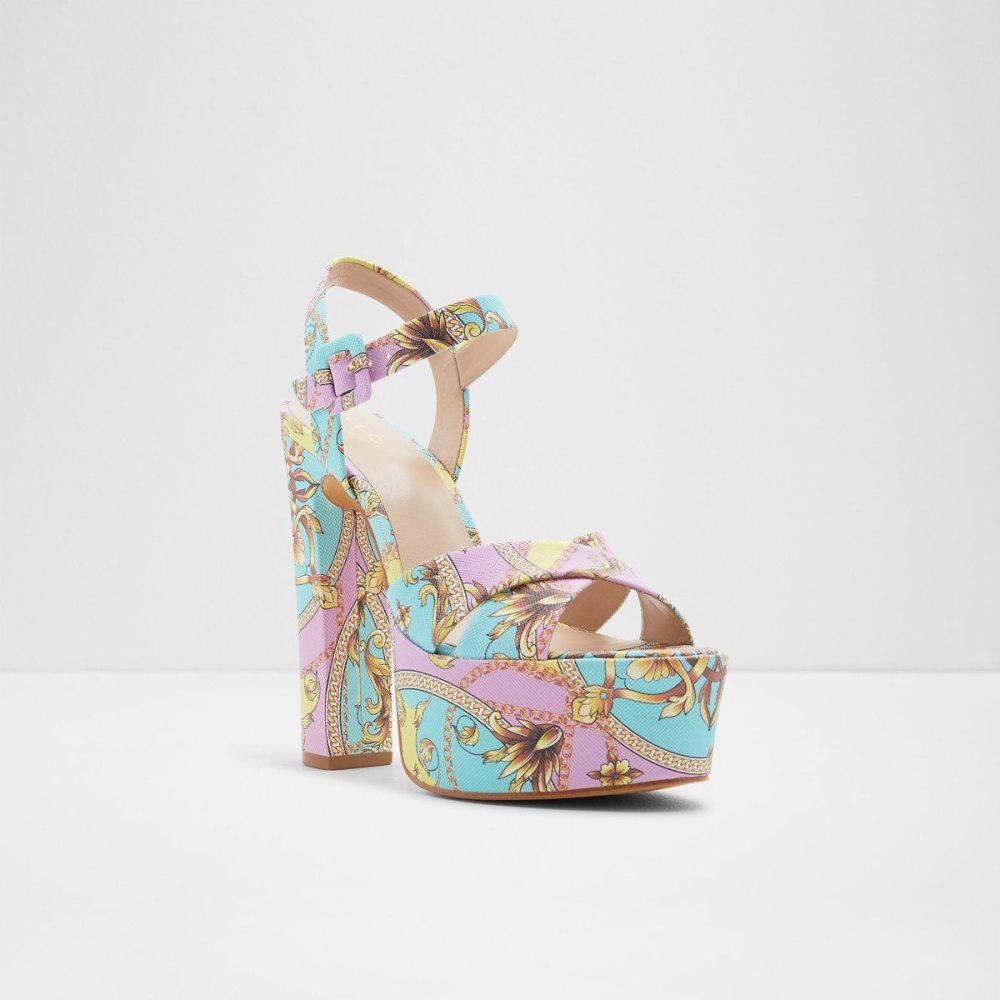 Dámské Perfect Pairings Aldo Camelia Ankle strap heeled sandal - Plateforme Viacfarebný | 43251EOXK