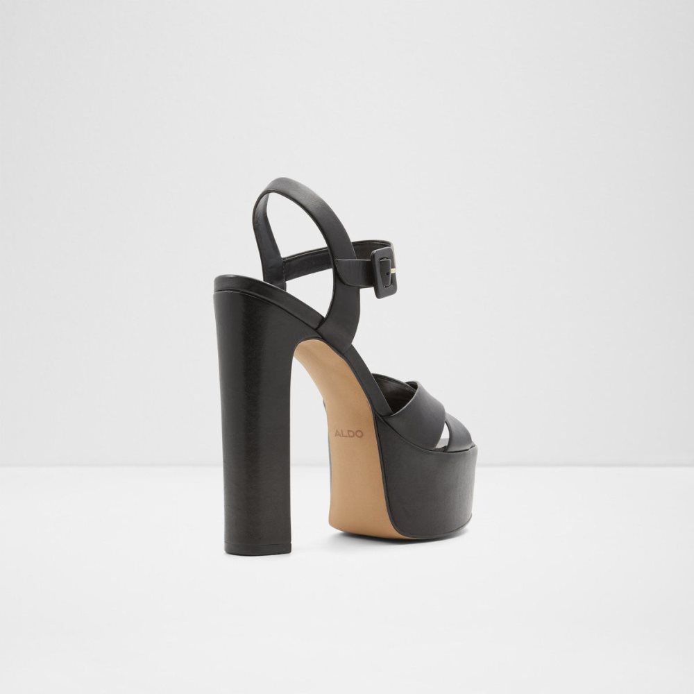 Dámské Perfect Pairings Aldo Camelia Ankle strap heeled sandal - Plateforme Černé | 28560DGIX