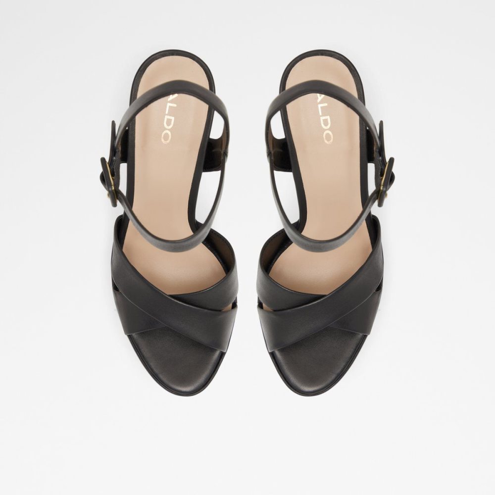 Dámské Perfect Pairings Aldo Camelia Ankle strap heeled sandal - Plateforme Černé | 28560DGIX