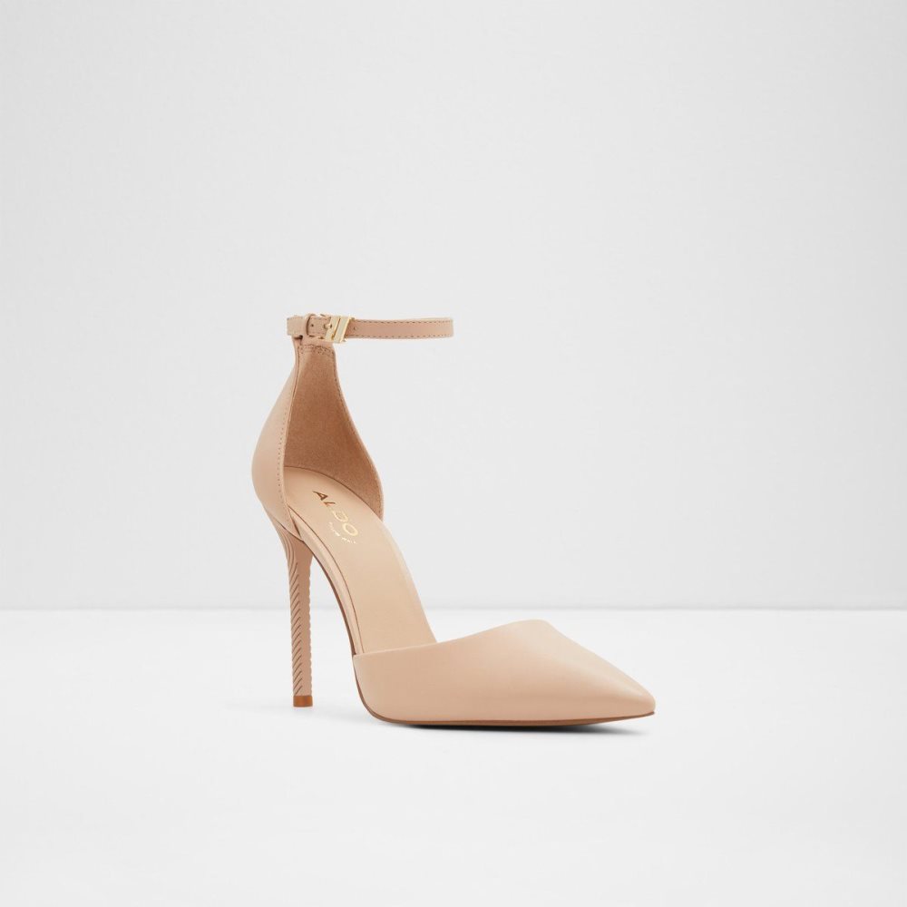 Dámské Podpatky Aldo Blige Ankle strap heeled shoe - Stiletto heel Béžový | 06784XKGL