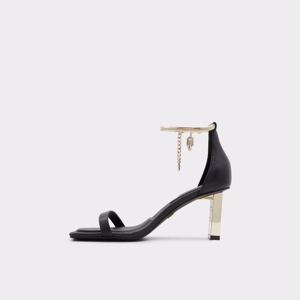 Dámské Podpatky Aldo Dore Ankle strap heeled sandal Černé | 40962DHQM