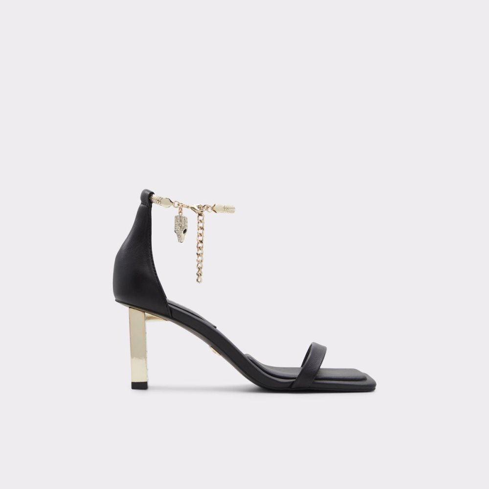 Dámské Podpatky Aldo Dore Ankle strap heeled sandal Černé | 40962DHQM