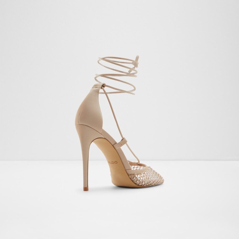 Dámské Podpatky Aldo Ladanten Strappy heeled shoe Béžový | 70352JFXR