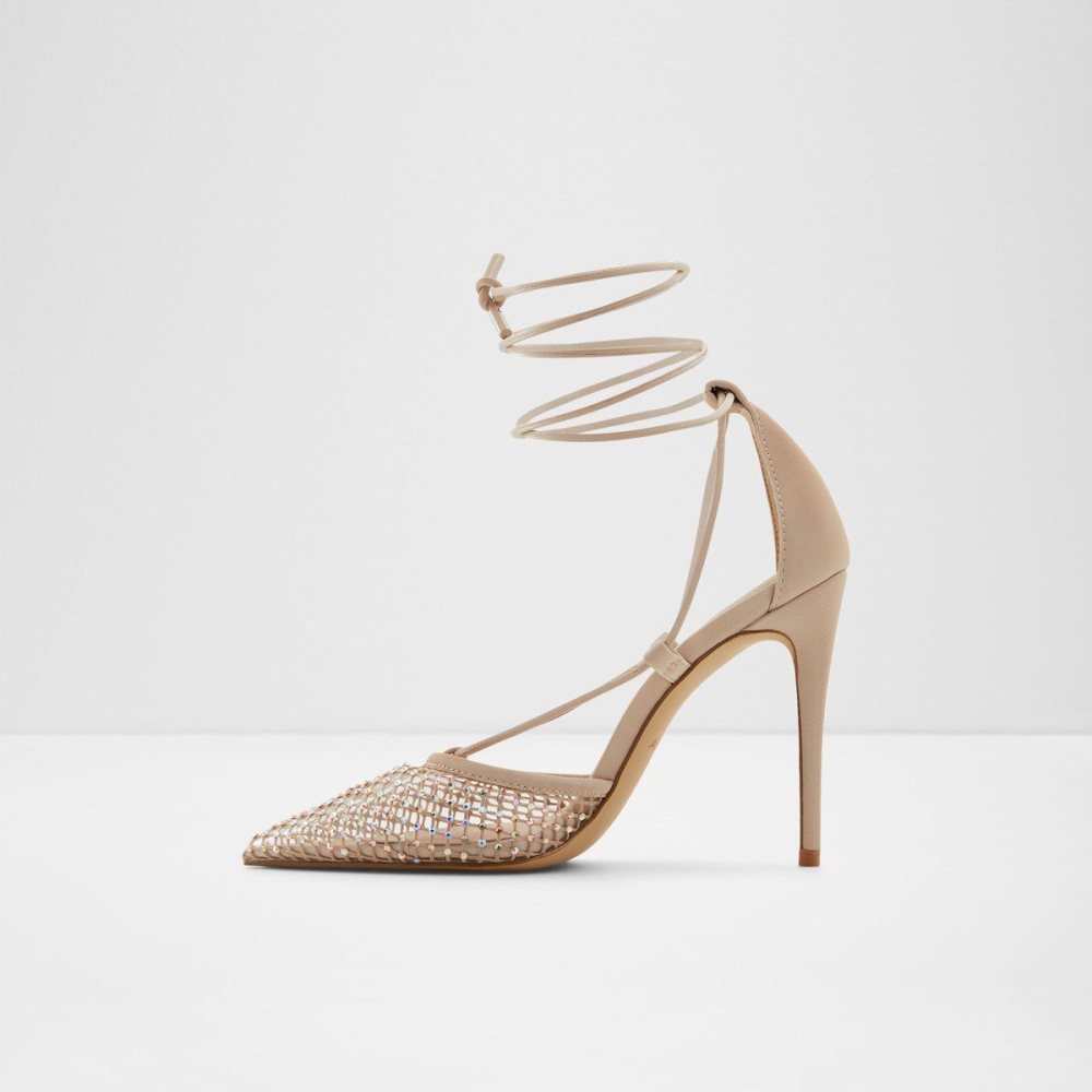 Dámské Podpatky Aldo Ladanten Strappy heeled shoe Béžový | 70352JFXR