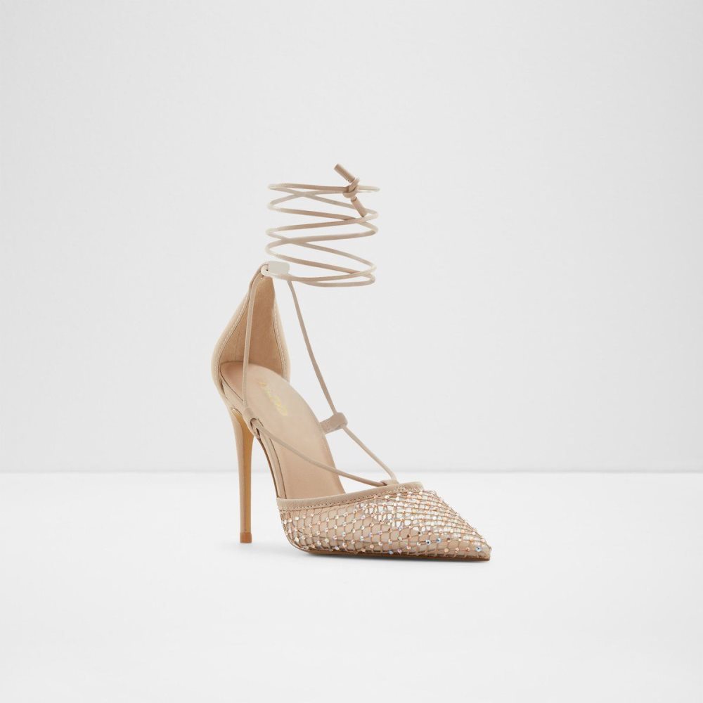 Dámské Podpatky Aldo Ladanten Strappy heeled shoe Béžový | 70352JFXR