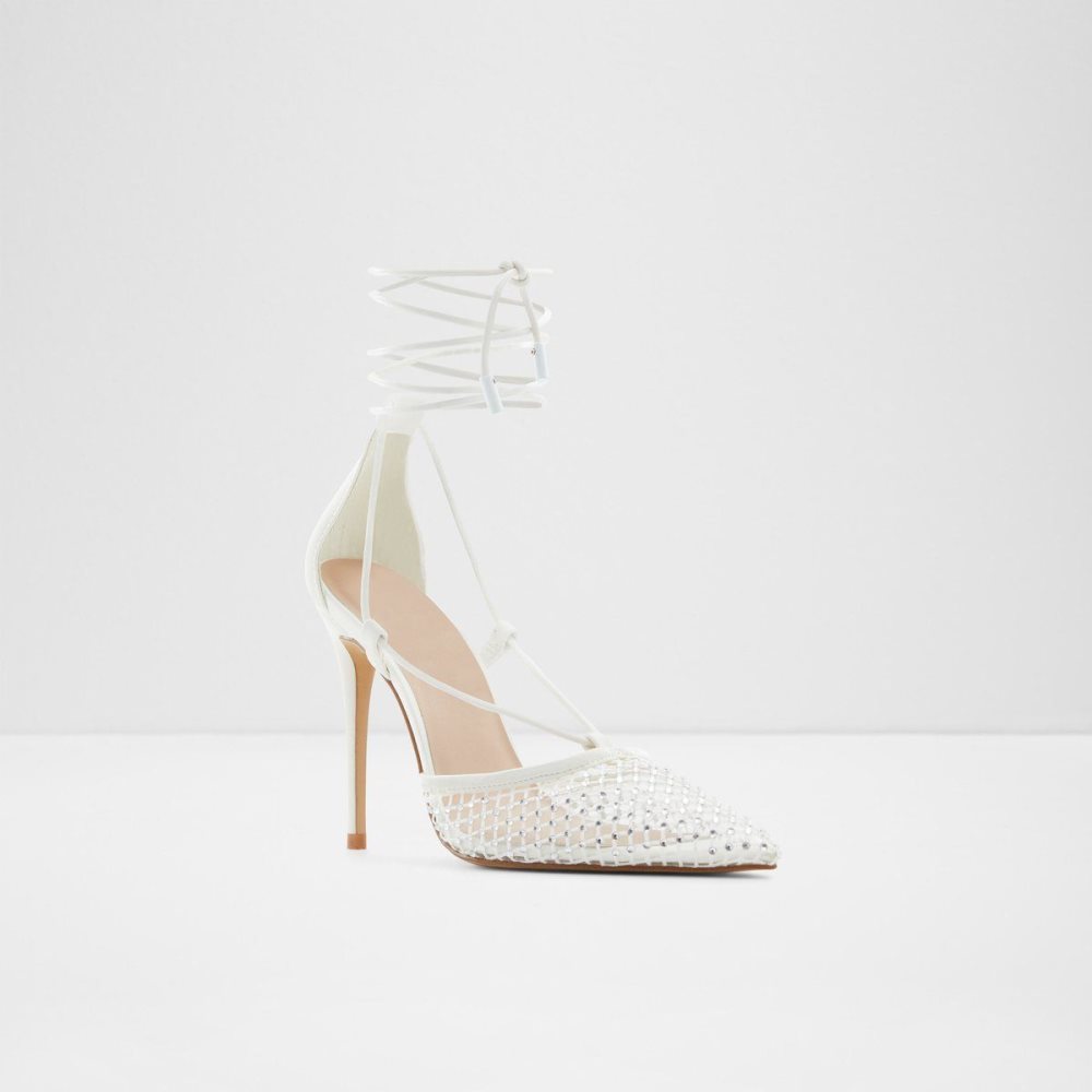 Dámské Podpatky Aldo Ladanten Strappy heeled shoe Bílé | 82159EVRG