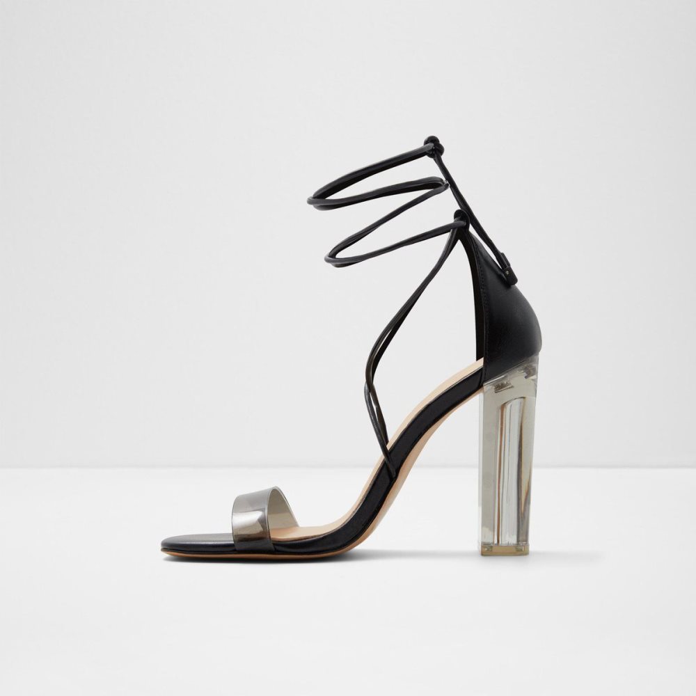 Dámské Podpatky Aldo Onardonia Strappy heeled sandal Černé | 98234QYVU