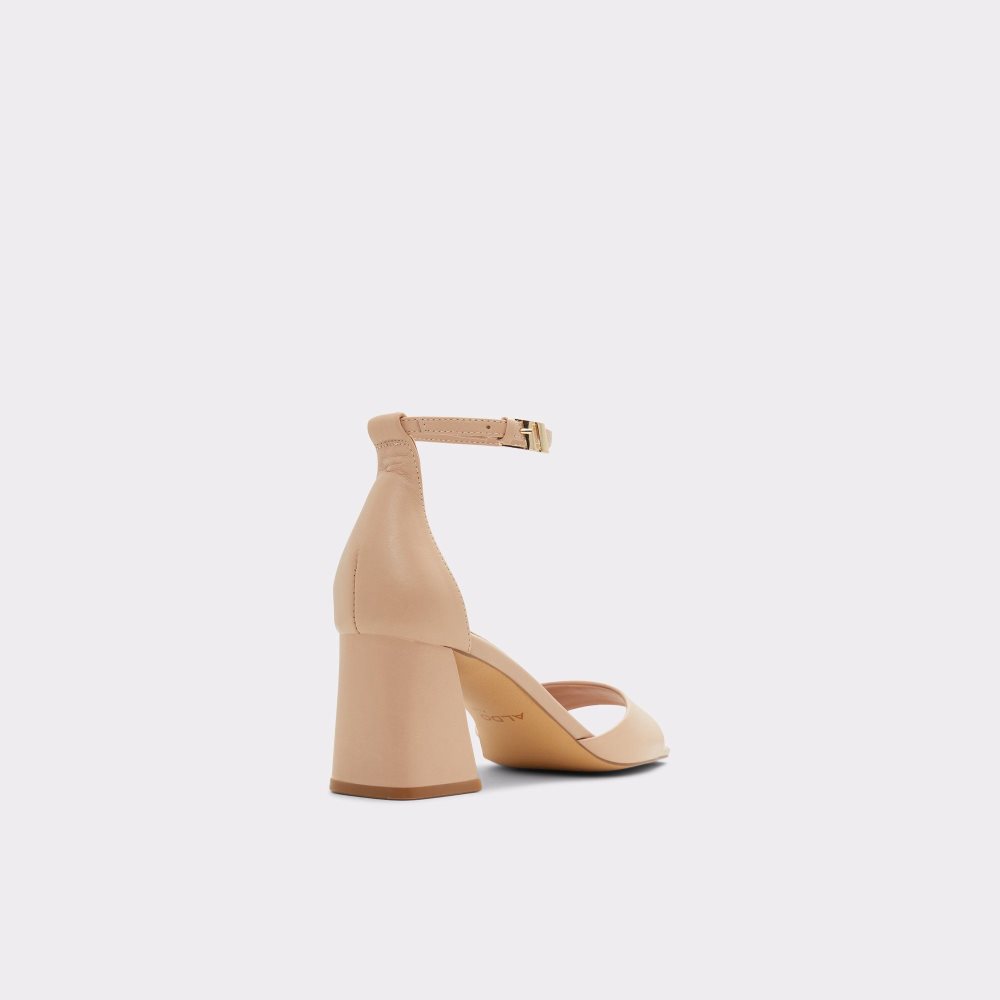 Dámské Podpatky Aldo Safdie Ankle strap heeled sandal Béžový | 40169VRNQ