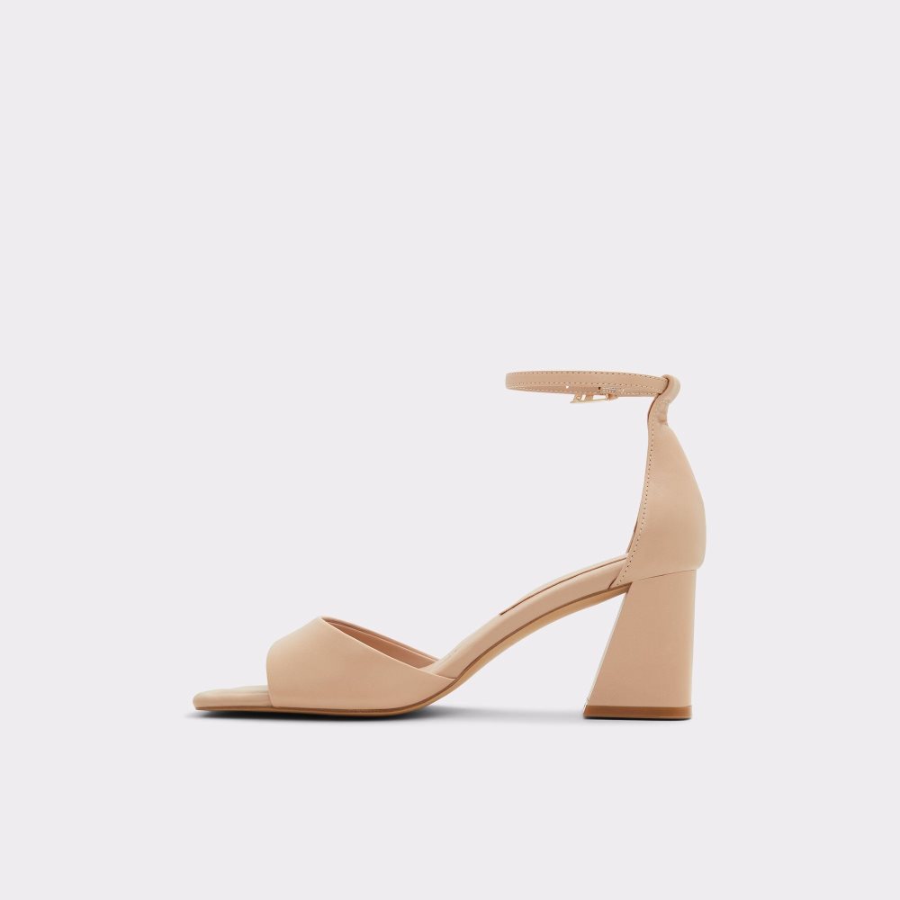 Dámské Podpatky Aldo Safdie Ankle strap heeled sandal Béžový | 40169VRNQ