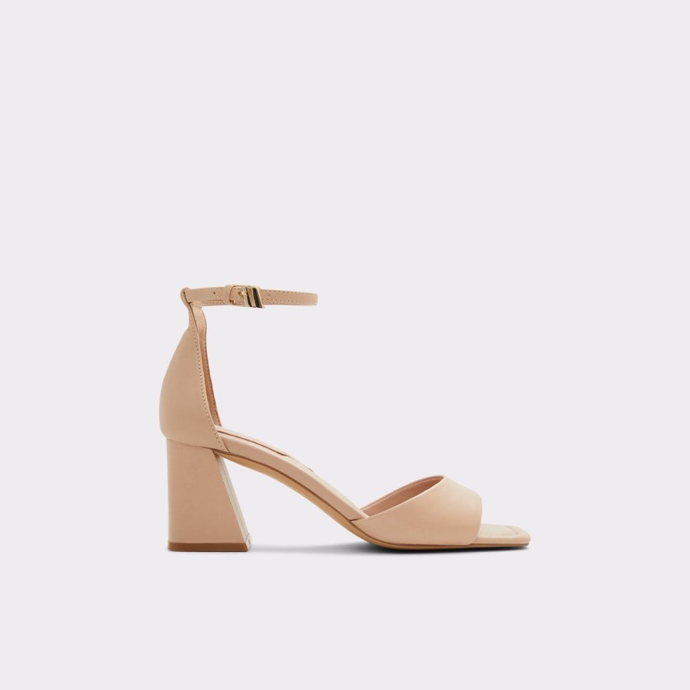 Dámské Podpatky Aldo Safdie Ankle strap heeled sandal Béžový | 40169VRNQ